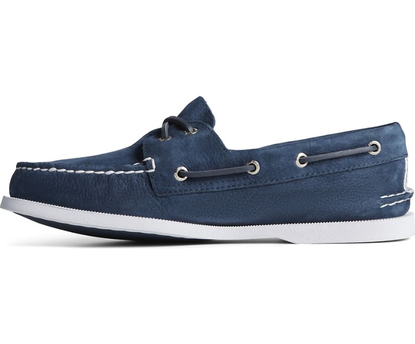 Sperry Authentic Original 2-Eye Seersucker Boat Shoes Navy | FKT-320789