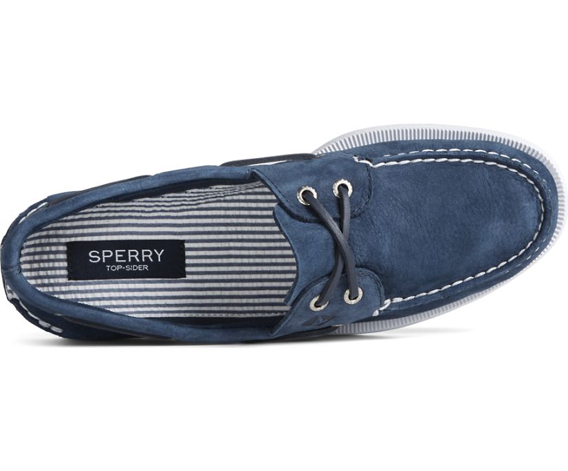 Sperry Authentic Original 2-Eye Seersucker Boat Shoes Navy | FKT-320789