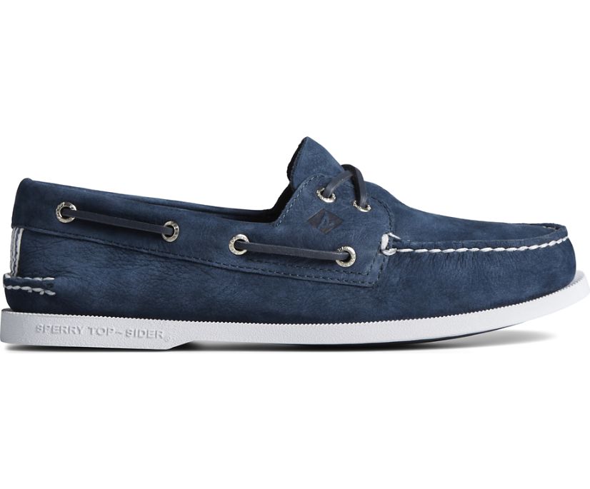 Sperry Authentic Original 2-Eye Seersucker Boat Shoes Navy | FKT-320789