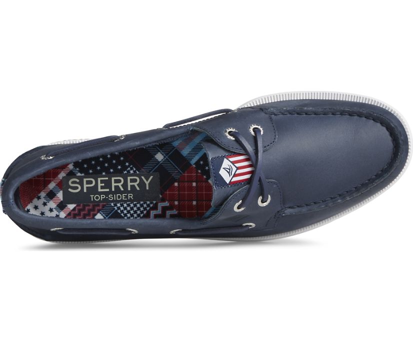 Sperry Authentic Original Americana 2-Eye Boat Shoes Navy | VMU-386047