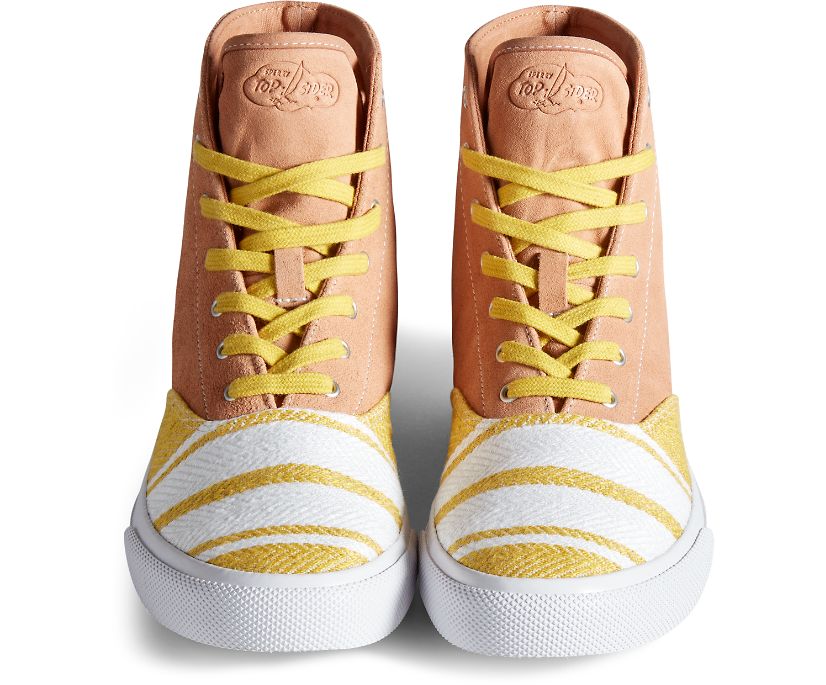 Sperry Cloud CVO Linen Hi Sneakers Brown | JDS-693504