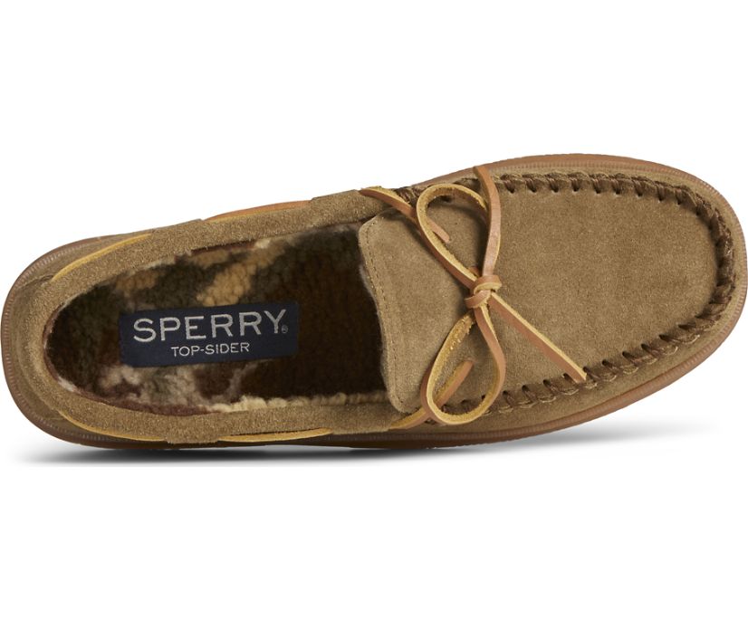 Sperry Doyle Moccasin Slippers Olive / Camo | ATM-034721