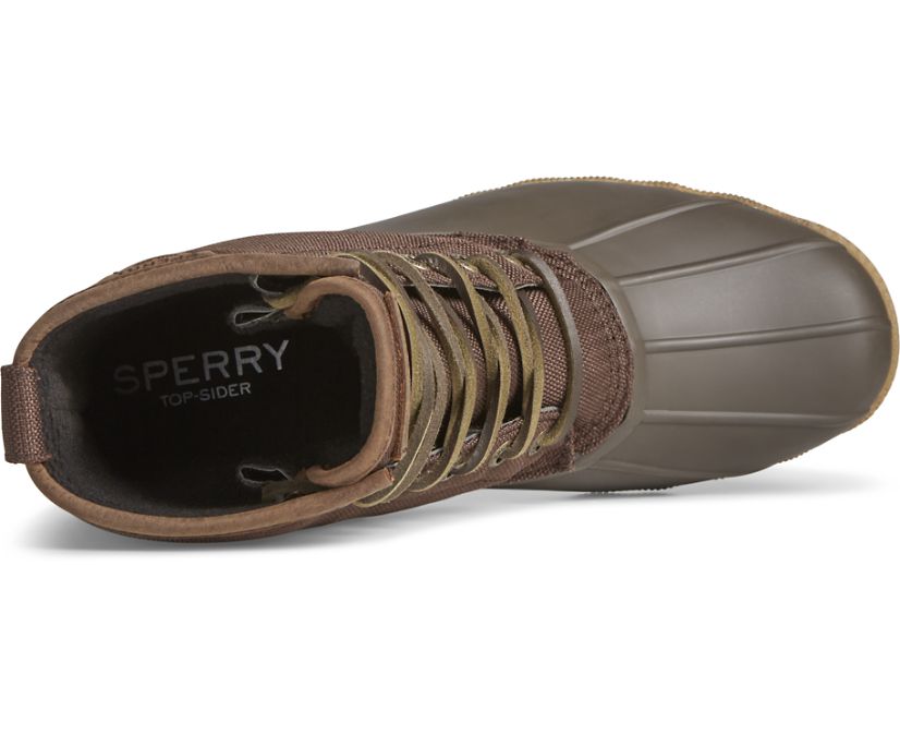 Sperry Saltwater Textile Duck Boots Brown | FMD-254368