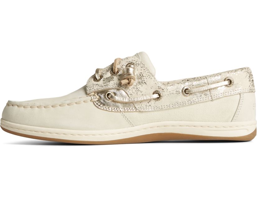 Sperry Songfish Metallic Boat Shoes White | ROA-502714