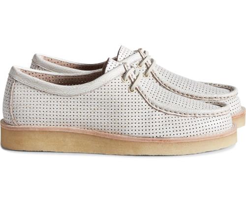 Sperry Cloud Captain's Wave Print Oxford Loafers Beige | IYC-205418