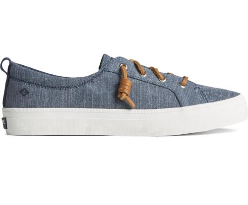 Sperry Crest Vibe Textile Stripe Sneakers Navy | CLT-401592