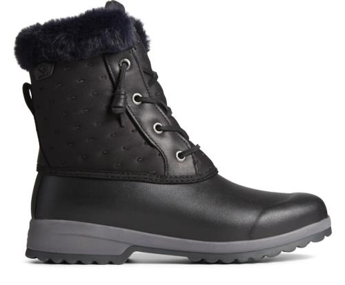 Sperry Maritime Shibori Snow Boots Black | LDB-816349