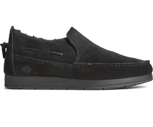 Sperry Moc-Sider Suede Slip On Sneakers Black | YSH-719653