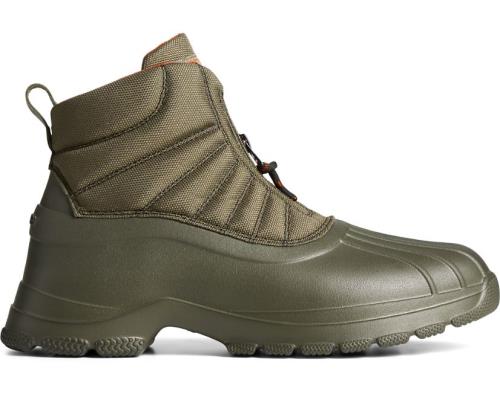 Sperry SeaCycled™ Duck Float Zip Up Boots Olive | RQI-824913