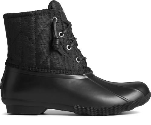 Sperry SeaCycled™ Saltwater Nylon Duck Boots Black | EAC-763942