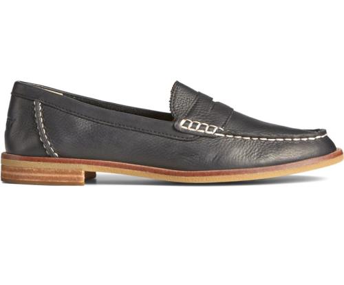 Sperry Seaport Penny Leather Loafers Black | GPB-126384