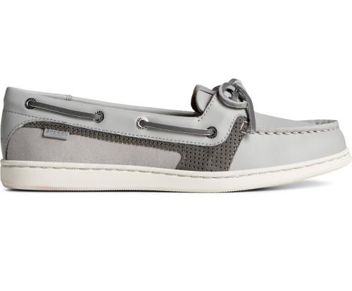 Sperry Starfish Perforated Boat Shoes Grey | FQK-361975