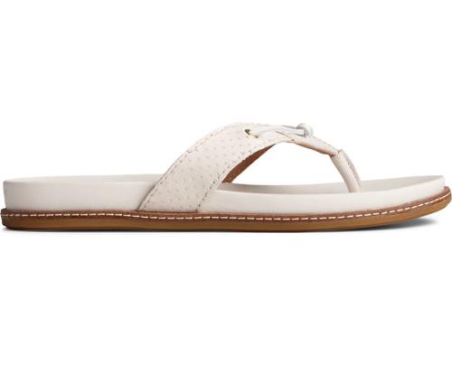 Sperry Waveside PLUSHWAVE Flip Flop Sandals White | TUB-281935